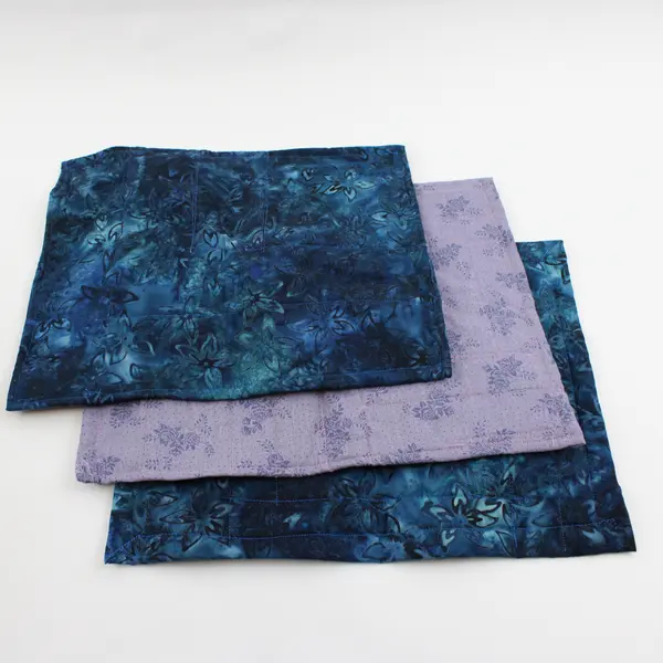 Lot of 3 Patchwork Placemats with Inspirational Words