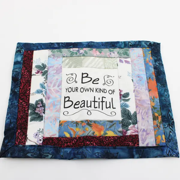 Lot of 3 Patchwork Placemats with Inspirational Words