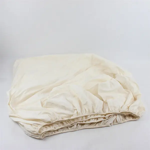 Lot OF 2 HD Designs Cream Twin Fitted Bed Sheet & Standard/Queen Pillowcase