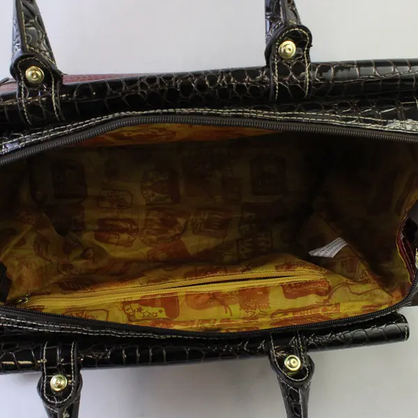 Samantha Brown Croco-Embossed Dowel Travel Bag & Suitcase Set