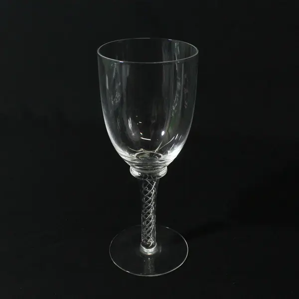 Set of 4 Stuart Sonata Stem Wine Glasses 7.5" Twisted Stems