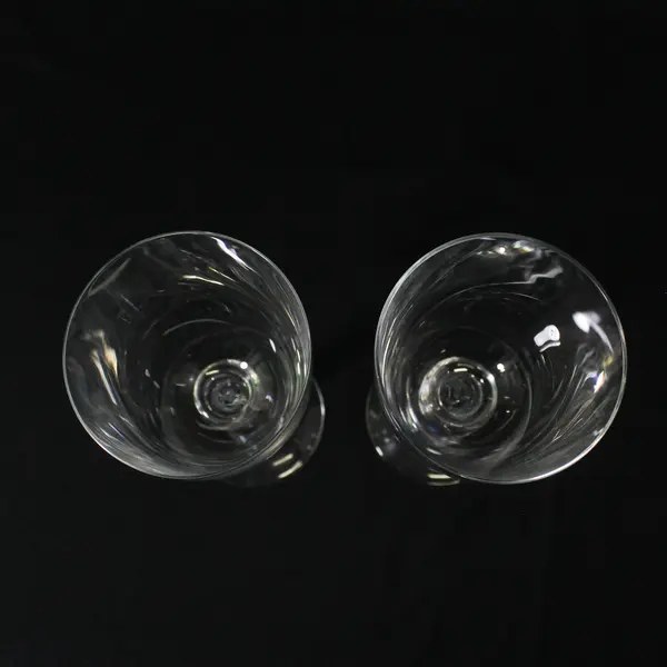 2 Stuart Sonata Stem Water Goblets 8" Twisted Stems