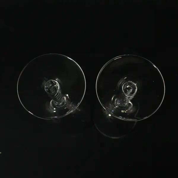 2 Stuart Sonata Stem Water Goblets 8" Twisted Stems