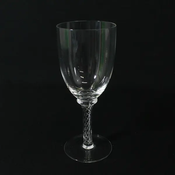 2 Stuart Sonata Stem Water Goblets 8" Twisted Stems