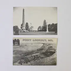 Lot Of 2 VTG Point Lookout Maryland Historical Civil War Postcards