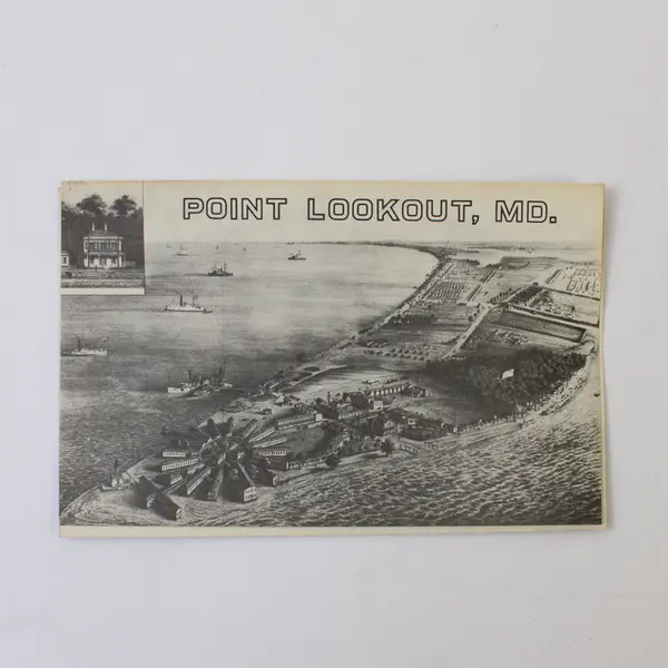 Lot Of 2 VTG Point Lookout Maryland Historical Civil War Postcards