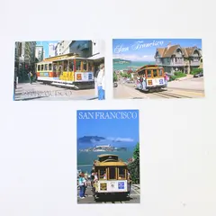Lot Of 3 Vintage San Francisco California Cable Car Color Postcards Smith