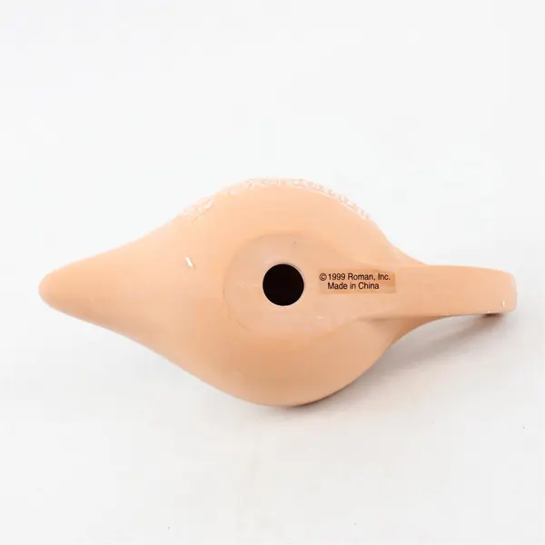 Roman Fontanini Terra Cotta Genie Oil Lamp Tealight Candle Holder 1999