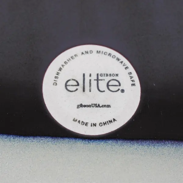 Lot Of 4 Gibson Designs Althea Teal Pattern Square Ceramic Dinner Plates 11"