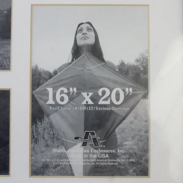 16" x 20" Black Wooden Photo Display (8 photos) Frame, USA Made