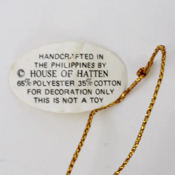 Set of 3 House of Hatten White Stuffed Star Ornaments Santa & Tree