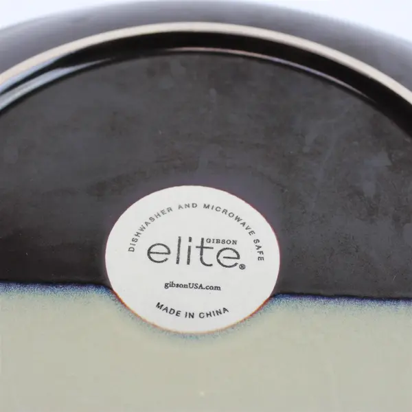 Lot Of 5 Gibson Designs Althea Teal Pattern Square Ceramic Salad Plates 8.75"