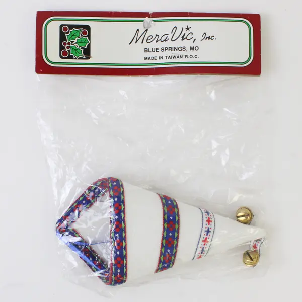 Lot of 2 New Mera Vic Inc Candy Cone Holiday Ornaments