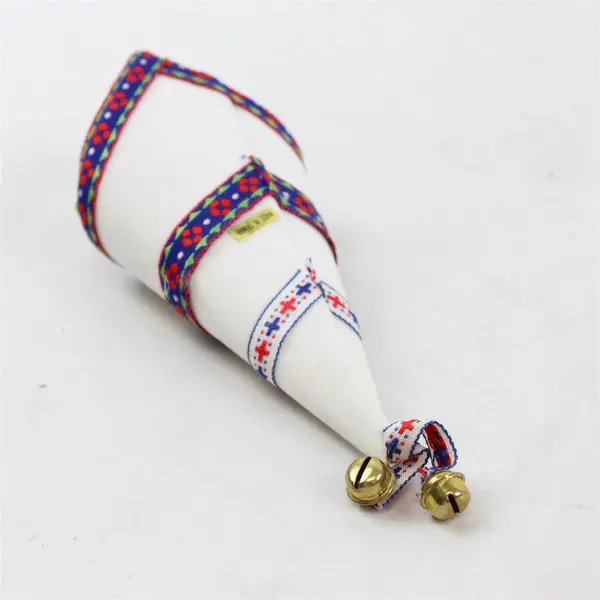 Lot of 2 Mera Vic Inc Candy Cone Holiday Ornaments Red & White New