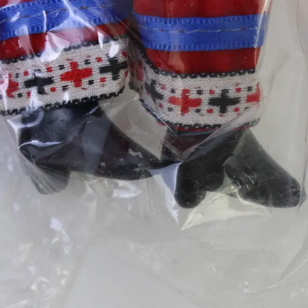 Lot of  2 Mera Vic Inc Vintage Souvenir Dolls Red Pants White Shirt Collectible