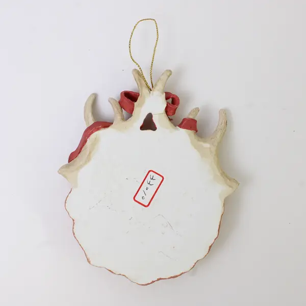 Vintage Ceramic Reindeer Head Ornament Retro Christmas Holiday New