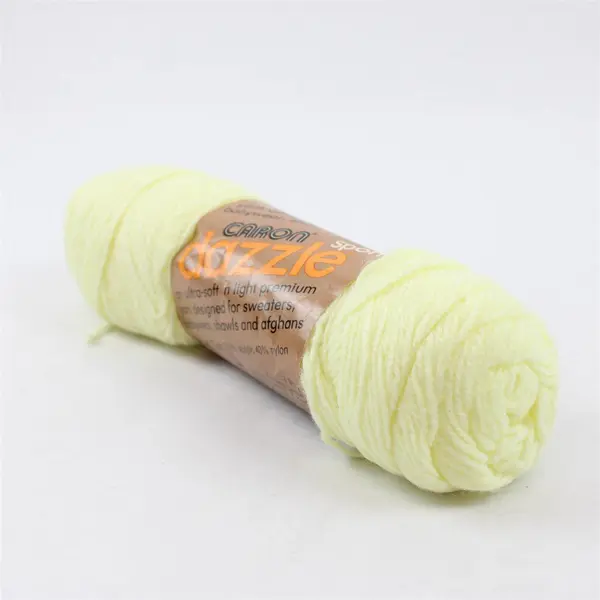 2 Skeins of Caron Sports Dazzle Yarn 3-Ply, Yellow Unused #2536