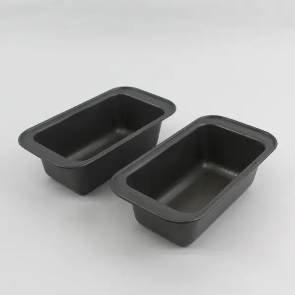 2 Bakers Secret 4"x 7" Metal Loaf Pans