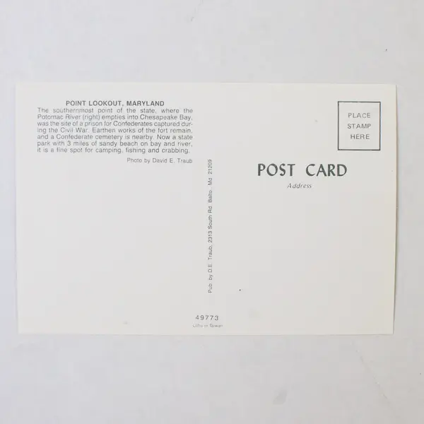 Lot Of 2 Vintage Point Lookout Maryland Postcards Lighthouse Birds Eye View