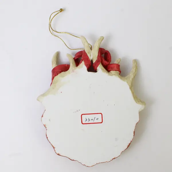 Vintage Ceramic Santa & His Sack of Toys Ornament