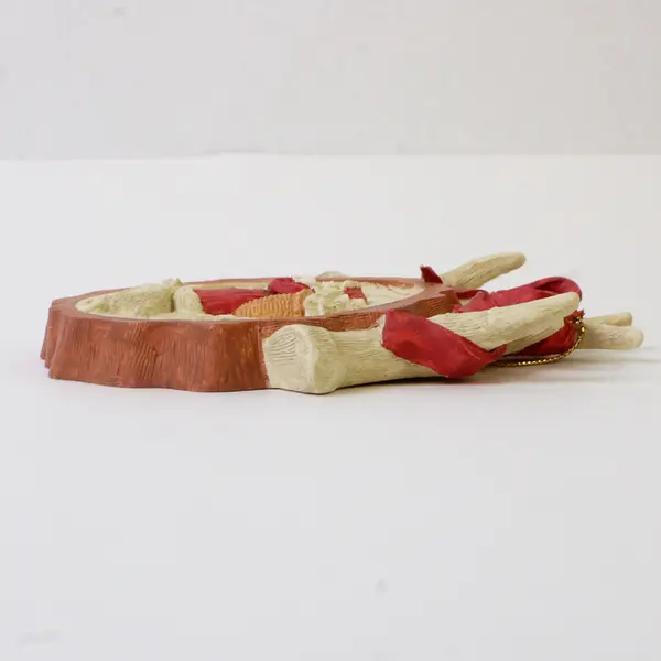 Vintage Ceramic Santa & His Sack of Toys Ornament