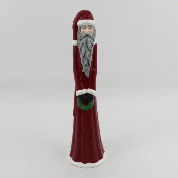 16.5" Tall Thin Ceramic Old World Santa Figurine