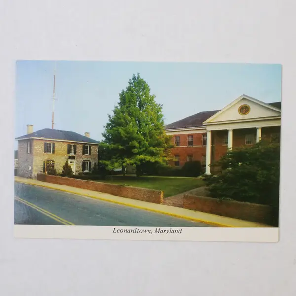Lot Of 3 Vintage Leonardtown Maryland Postcards Courthouse Old Jail 