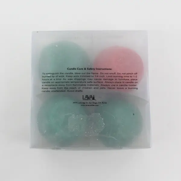 4Home Accents Unscented 2.25" Round Ball Sphere Candles 3 Green 1 Red