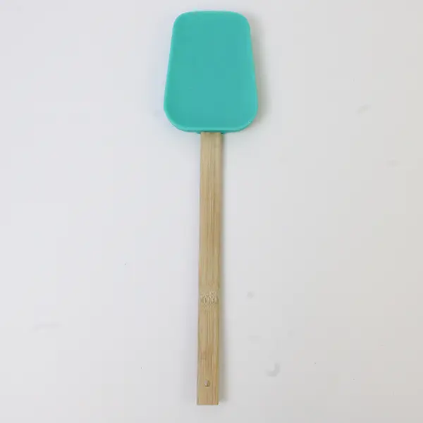 Lot of 3 Colorful Silicone Spatulas w/ Wooden Handles 12.5in