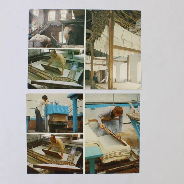Lot Of 2 Vintage Wookey Hole Somerset Postcards Handmade Paper Mill