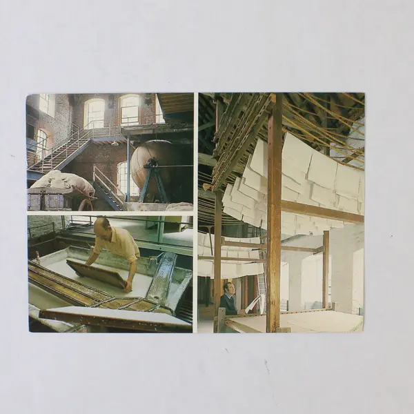 Lot Of 2 Vintage Wookey Hole Somerset Postcards Handmade Paper Mill