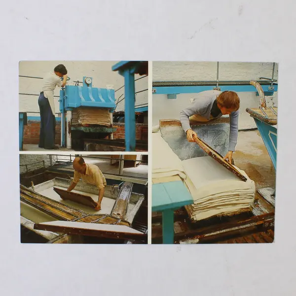 Lot Of 2 Vintage Wookey Hole Somerset Postcards Handmade Paper Mill