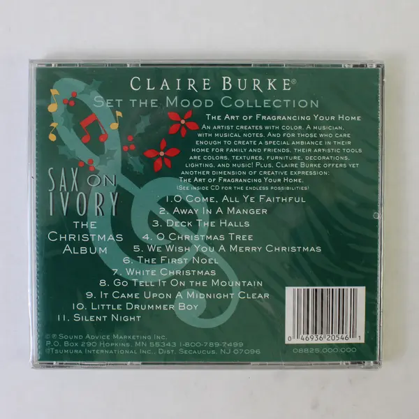 Claire Burke Sax On Ivory Christmas CD Set The Mood Collection, New/Sealed
