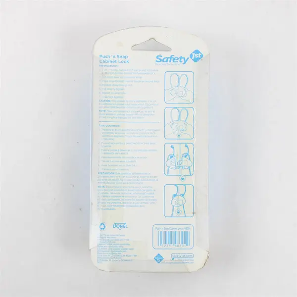 Safety 1st Push 'n Snap Cabinet Baby Locks w/ SecurTech Pack of 2 New Open Box