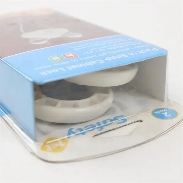 Safety 1st Push 'n Snap Cabinet Baby Locks w/ SecurTech Pack of 2 New Open Box