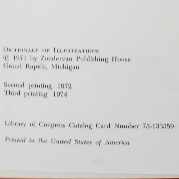 Vintage A Dictionary of Illustrations James C Hefley 1974 3rd Printing HC No DJ