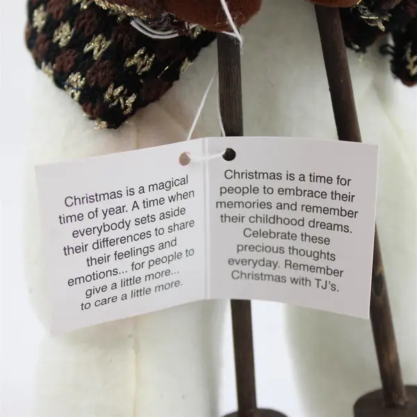 Lot Of 2 Mitchell Import Co. TJ's Christmas Cherish The Memories Ski Snowman 10"