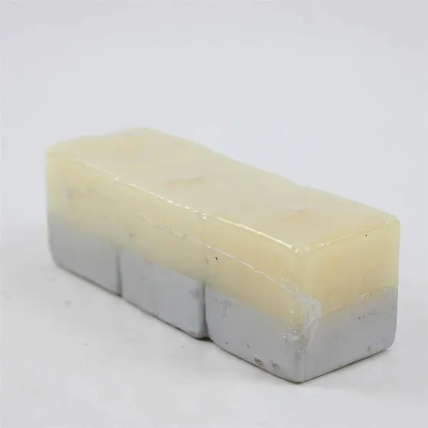 Set of 3 Light Yellow Square Candles Modern Votive Tabletop Decor