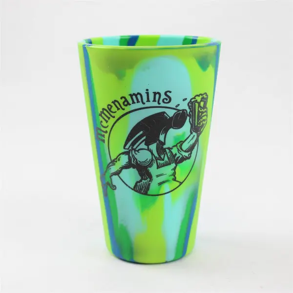 Lot Of 2 McMenamins SiLi Pint Multicolor Tie Dye Silicone Cups 5.75" Tall 16 Oz