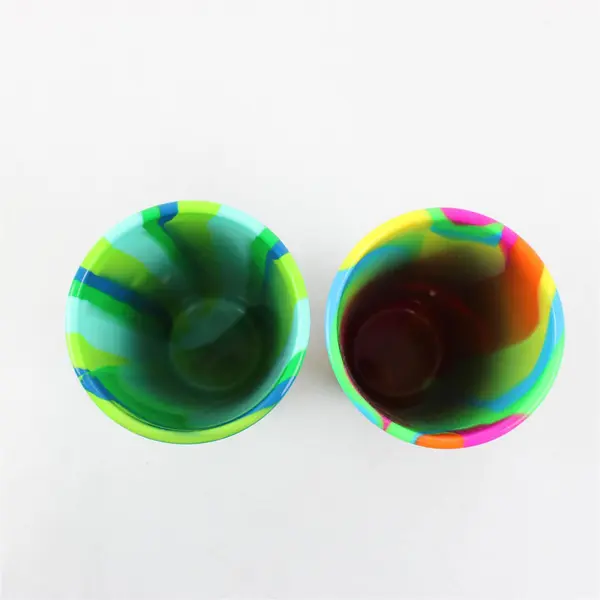 Lot Of 2 McMenamins SiLi Pint Multicolor Tie Dye Silicone Cups 5.75" Tall 16 Oz