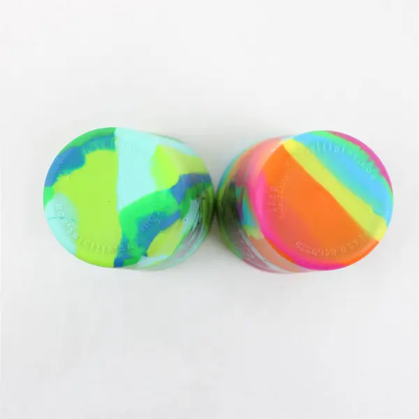 Lot Of 2 McMenamins SiLi Pint Multicolor Tie Dye Silicone Cups 5.75" Tall 16 Oz