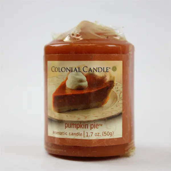 Lot of 3 Scented Votive Candles Pumpkin Pie Cinnamon & Sugar New