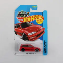 Hot Wheels HW City 1990 Honda Civic EF Red Diecast New Collectible