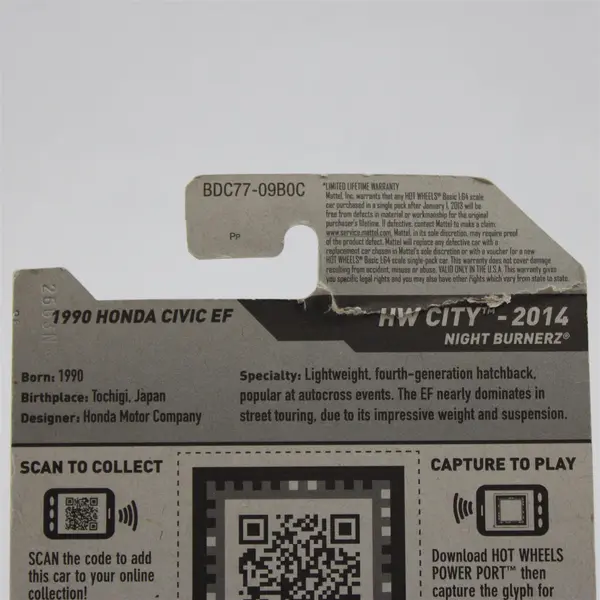 Hot Wheels HW City 1990 Honda Civic EF Red Diecast New Collectible