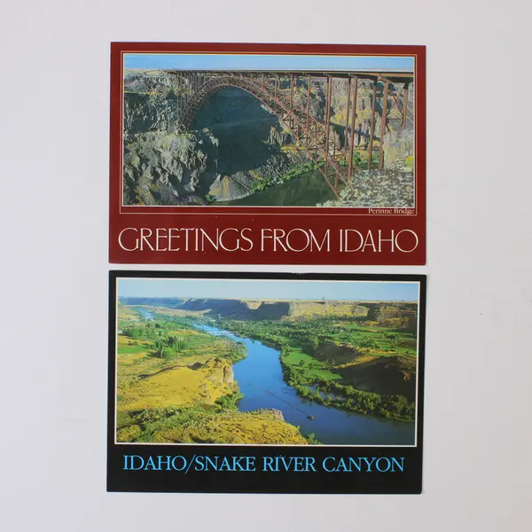 Lot Of 2 VTG Idaho Snake River Canyon Postcards Mountain West Prints