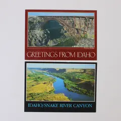 Lot Of 2 VTG Idaho Snake River Canyon Postcards Mountain West Prints
