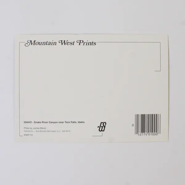 Lot Of 2 VTG Idaho Snake River Canyon Postcards Mountain West Prints