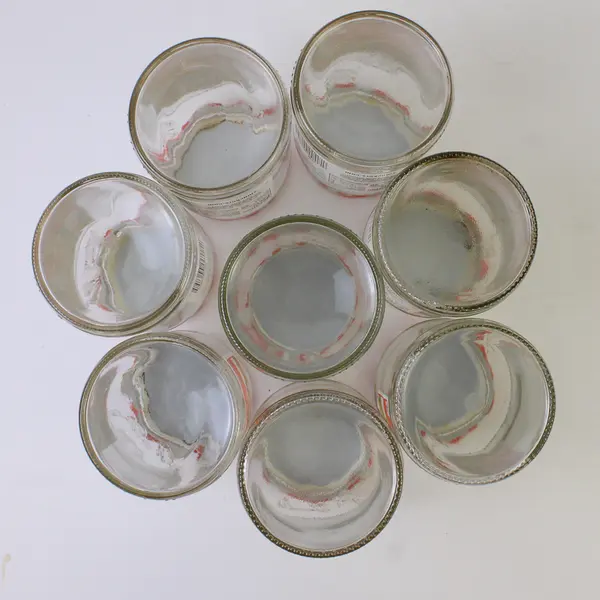 Lot Of 8 Smucker's Sweet Orange Marmalade Empty Glass Jars With Lids 18 Oz