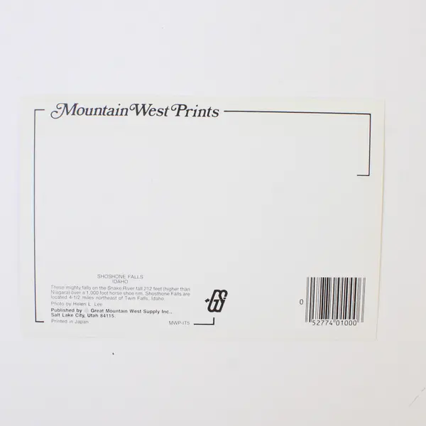 Lot Of 2 Vintage Idaho Postcards Craters Of The Moon Shoshone Falls