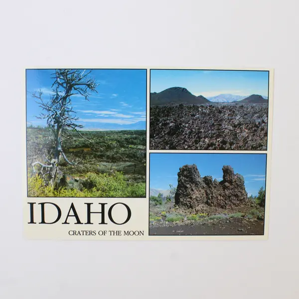 Lot Of 2 Vintage Idaho Postcards Craters Of The Moon Shoshone Falls